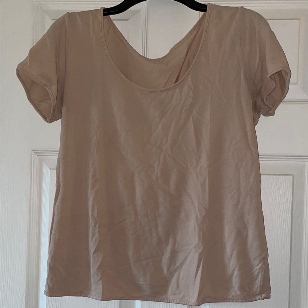 American Apparel Beige Short Sleeve Tee